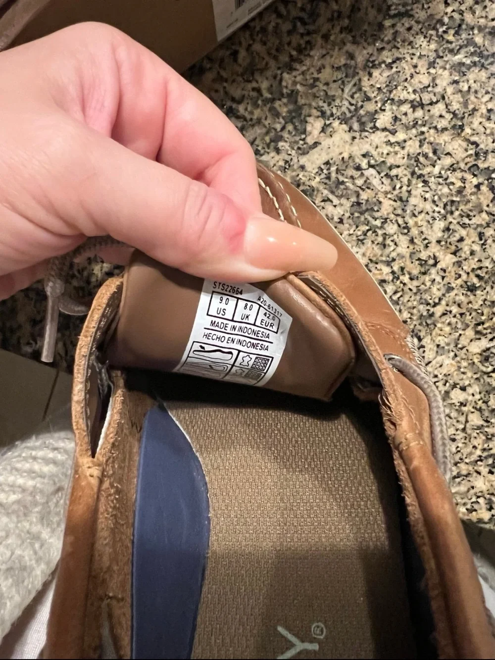 Sperry Men's Tan/Brown Mesh-Panel Boat Shoe